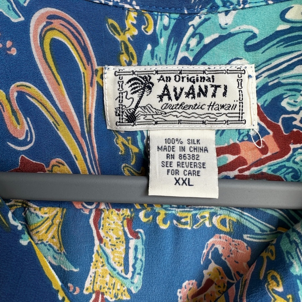 Avanti Hawaii Vintage-style silk Aloha shirt XXL
100% Crepe de Chine silk - Picture 5 of 6